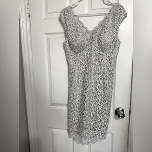 Elegant Lace Dress in Gray